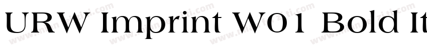 URW Imprint W01 Bold Italic字体转换